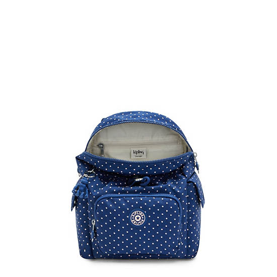 Kipling City Pack Mini Printed Rygsække Blå | DK 1496PJ